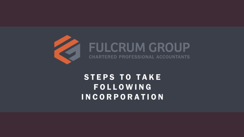 fulcrum group - steps to take following incorporation - blog post