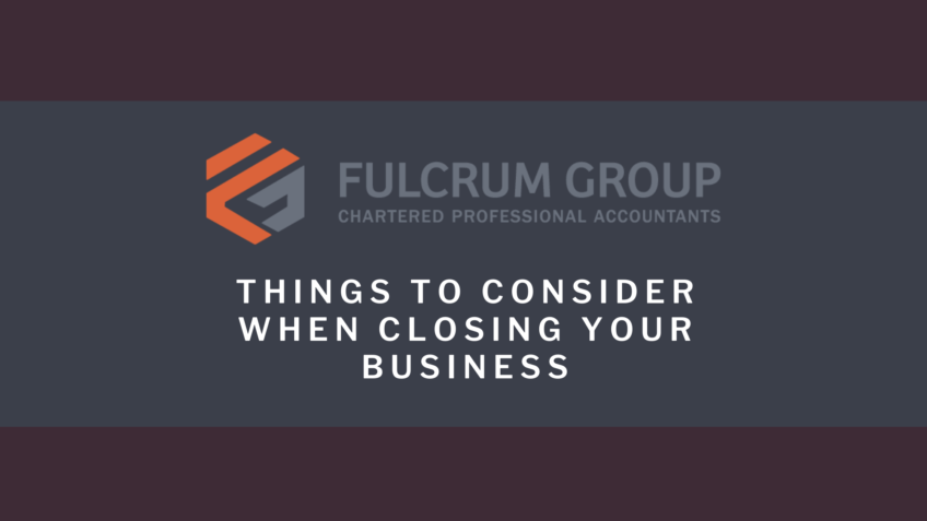 considerations when closing your business